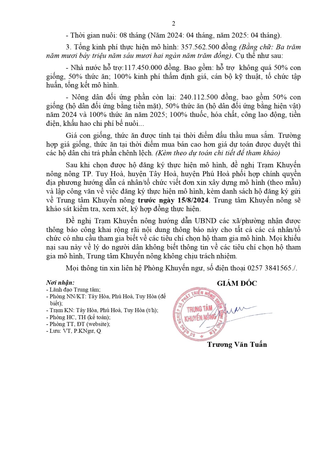 bm 04 tb trien khai mo hinh nuoi ca ro phi thuong pham 2024 signed page 0002